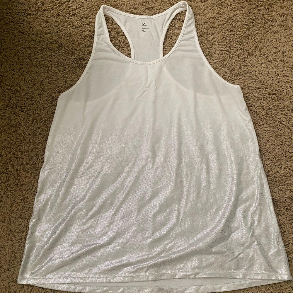 Gap white full length workout tank